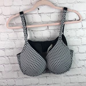 Cacique Black and White Patterned Bra